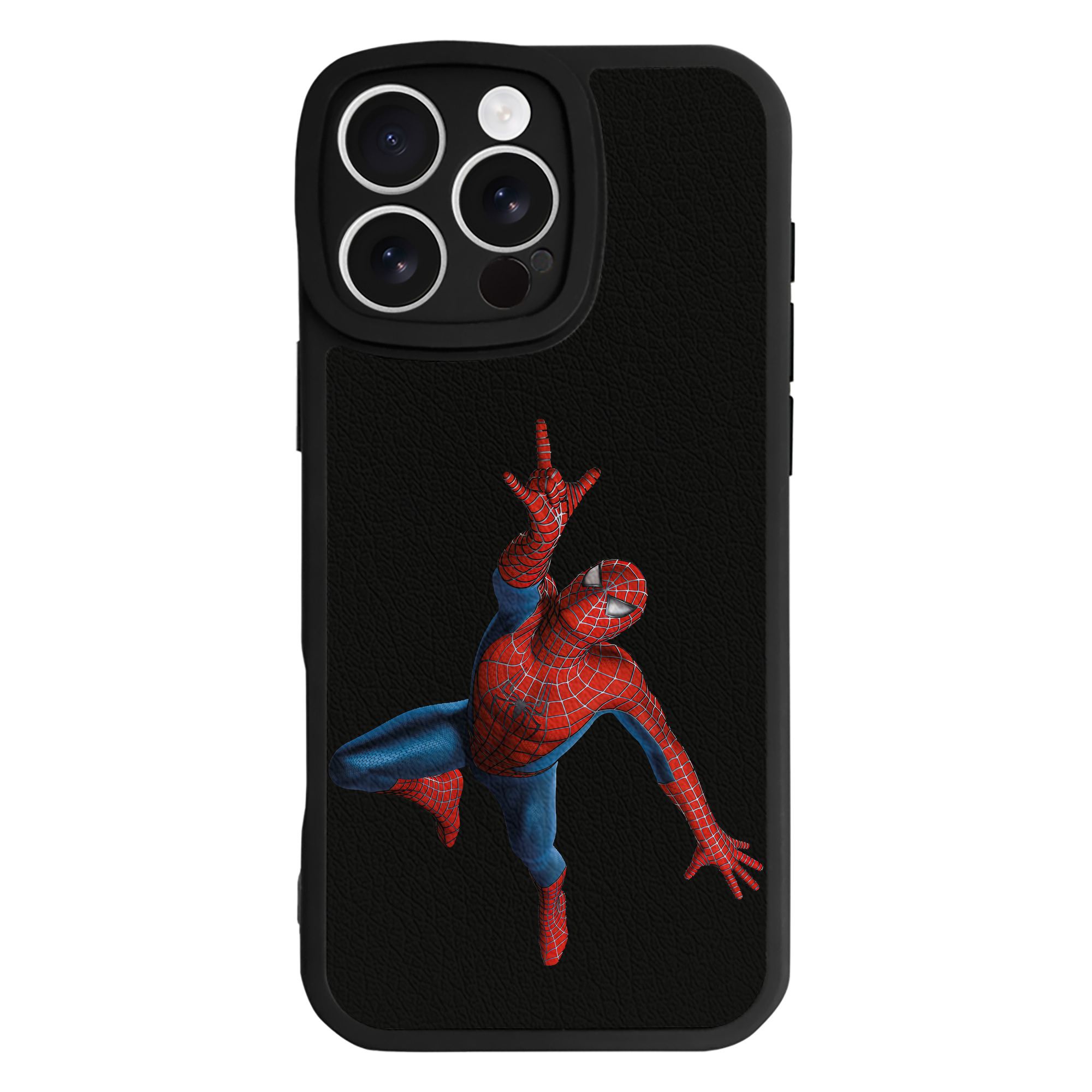 （画像用） Spider Man スパイダーマン 【iPhone 16シリーズ対応】シリコンスマホケース（レザー調） 材質：シリコン